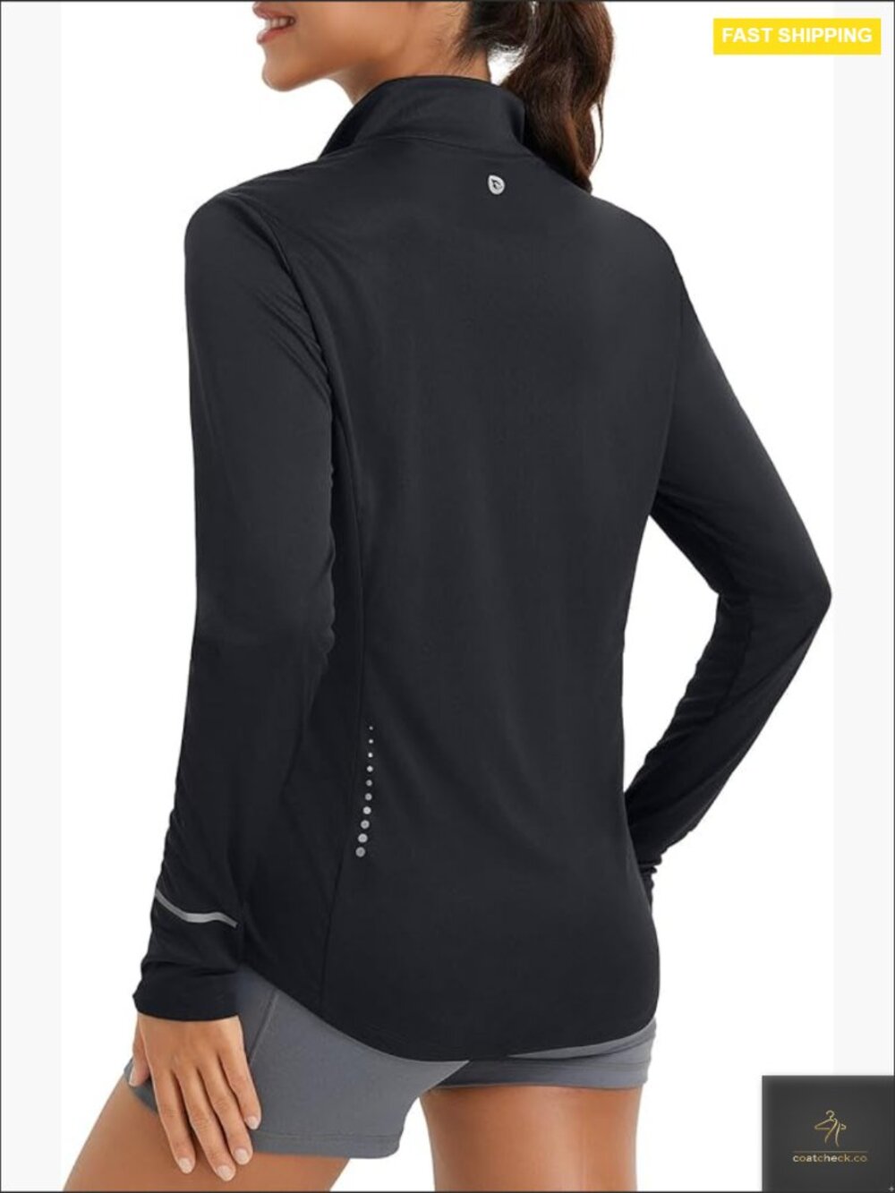 Lightweight Athletic Jacket UPF 50+ UV Protection Full Zip Long Sleeve Pockets